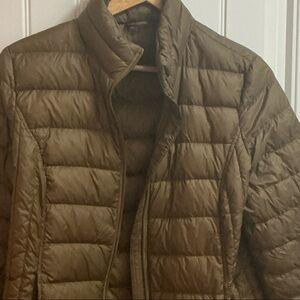 Brown Quilted Puffer Jacket